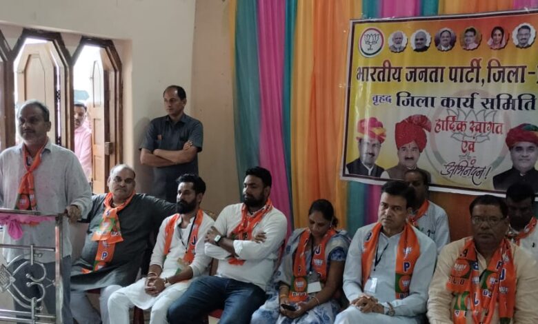 भाजपा जिला वृहद कार्य समिति बैठक संपन्न भाजपा जिला वृहद कार्य समिति बैठक संपन्न