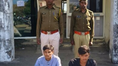 राजकार्य में बाधा व सरकारी सम्पति को नुकसान पहुँचाने के मामले में 7 माह से फरार वांछित दो अभियुक्तगण  गिरफ्तार