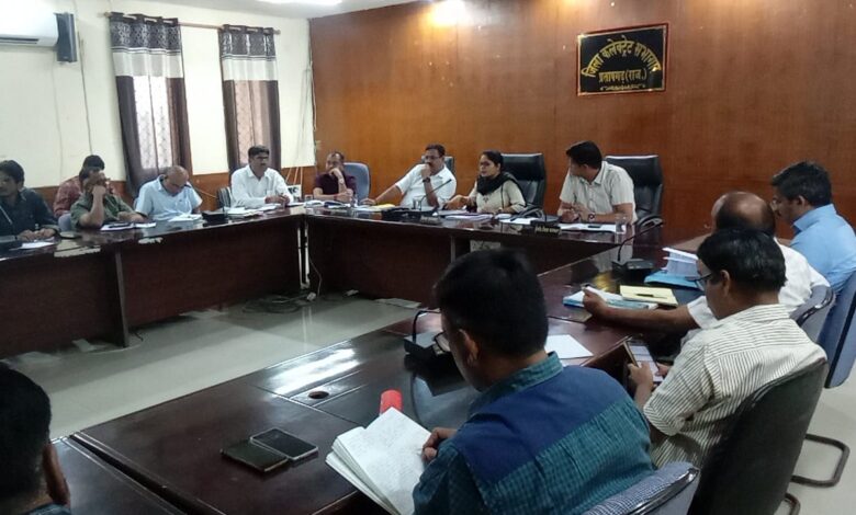 जिला कलक्टर ने ली साप्ताहिक समीक्षा बैठक, दिए निर्देश