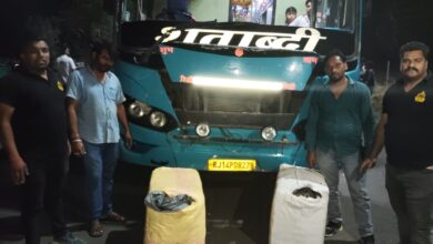 लक्ष्मी शताब्दी बस से 54.180 किलोग्राम अवैध सीपीएस डोडा चूरा बरामद