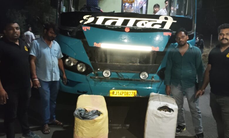 लक्ष्मी शताब्दी बस से 54.180 किलोग्राम अवैध सीपीएस डोडा चूरा बरामद लक्ष्मी शताब्दी बस से 54.180 किलोग्राम अवैध सीपीएस डोडा चूरा बरामद