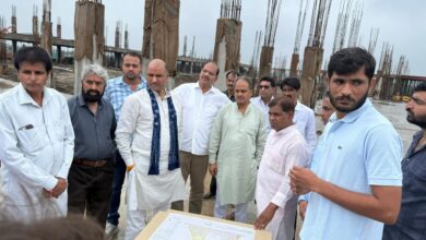 राजस्व मंत्री एवं सांसद जोशी ने किया निर्माणाधीन केंद्रीय विद्यालय का निरीक्षण