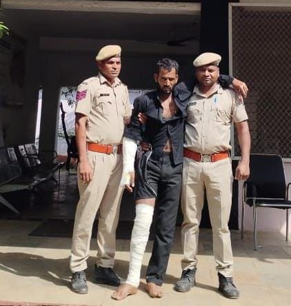 चाकु मारकर मोटरसाईकिल मोबाईल व पैसे लुट कर ले जाने वाला अभियुक्त गिरफ्तार