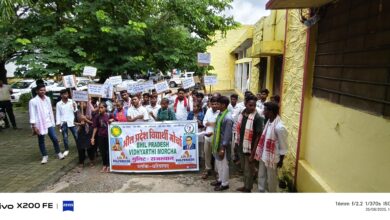 भील प्रदेश विधार्थी मोर्चा ने फुंका मुख्यमंत्री व शिक्षा मंत्री का पुतला पाठ्यक्रम से वीर कालीबाई के इतिहास को हटाने पर